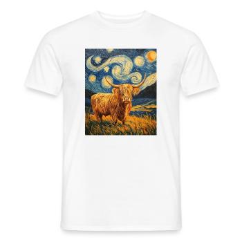 Vache des Highlands - T-shirt homme - blanc - Devant - AI Model Male 178 dark (178cm)