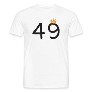 49 - T-shirt homme - blanc - Devant - AI Model Male 178 dark (178cm)