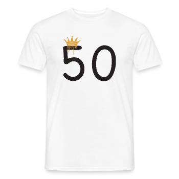 50 - T-shirt homme - blanc - Devant - AI Model Male 178 dark (178cm)