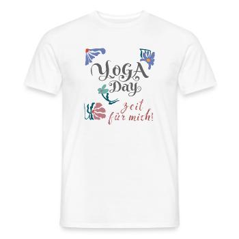 Yoga Day - Men's T-Shirt - white - Front - AI Model Male 178 dark (178cm)