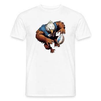 Adler Rugby - Männer T-Shirt - Weiß - Vorne - AI Model Male 178 dark (178cm)