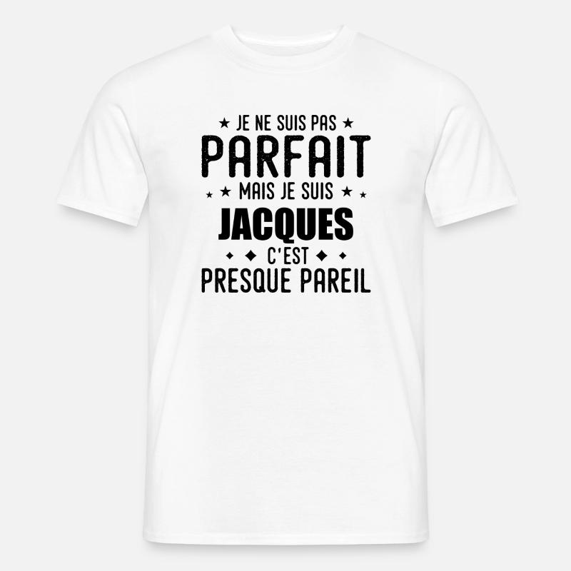 Jacques: authentisch, unvollkommen, oberflächlich, perfekt - Männer T-Shirt - Weiß