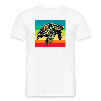 turtle - Men's T-Shirt - white - Front - AI Model Male 178 dark (178cm)