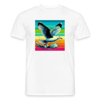 gull - Men's T-Shirt - white - Front - AI Model Male 178 dark (178cm)