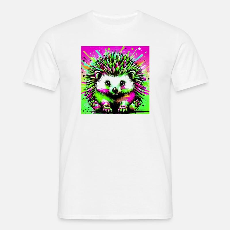 Igel - Männer T-Shirt - Weiß