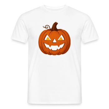 Citrouille Helloween avec visage effrayant - T-shirt homme - blanc - Devant - AI Model Male 178 dark (178cm)