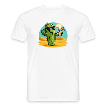 Kaktus Sommer - Männer T-Shirt - Weiß - Vorne - AI Model Male 178 dark (178cm)
