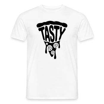 Leckere Pizza - Design für Essensliebhaber - Männer T-Shirt - Weiß - Vorne - AI Model Male 178 dark (178cm)