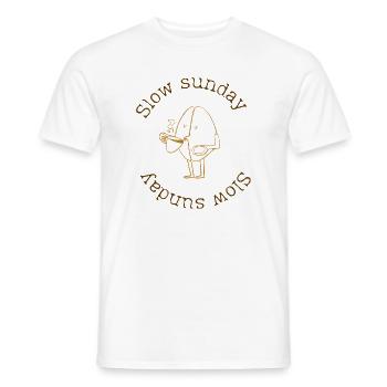 Slow Sunday - Men's T-Shirt - white - Front - AI Model Male 178 dark (178cm)