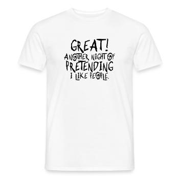 Génial! Drôle Introver Halloween Cadeau - T-shirt homme - blanc - Devant - AI Model Male 178 dark (178cm)