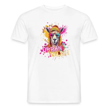 Urban Wild - T-shirt homme - blanc - Devant - AI Model Male 178 dark (178cm)