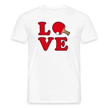 Tischtennis Liebe - Männer T-Shirt - Weiß - Vorne - AI Model Male 178 dark (178cm)