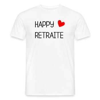 RUHESTAND. RUHESTAND. PENSIONIERT. RUHESTAND. - Männer T-Shirt - Weiß - Vorne - AI Model Male 178 dark (178cm)