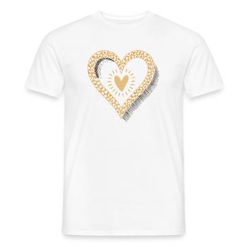 Leopard Print Herz - Männer T-Shirt - Weiß - Vorne - AI Model Male 178 dark (178cm)