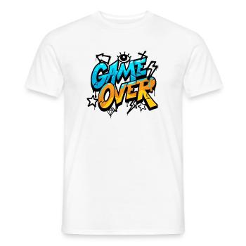 Game Over Graffiti Style Design - Männer T-Shirt - Weiß - Vorne - AI Model Male 178 dark (178cm)
