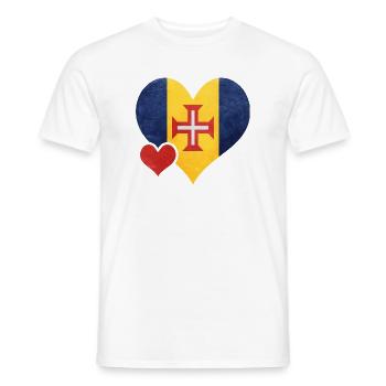 Herz mit litauischer Flagge und Kreuz - Männer T-Shirt - Weiß - Vorne - AI Model Male 178 dark (178cm)