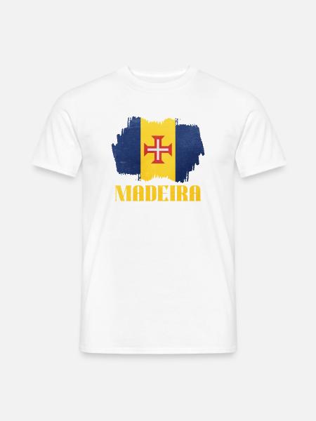 Madeira Flag Design auf Vintage-Style - Männer T-Shirt - Weiß