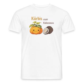 Kürbis statt Kokosnuss - T-shirt homme - blanc - Devant - AI Model Male 178 dark (178cm)