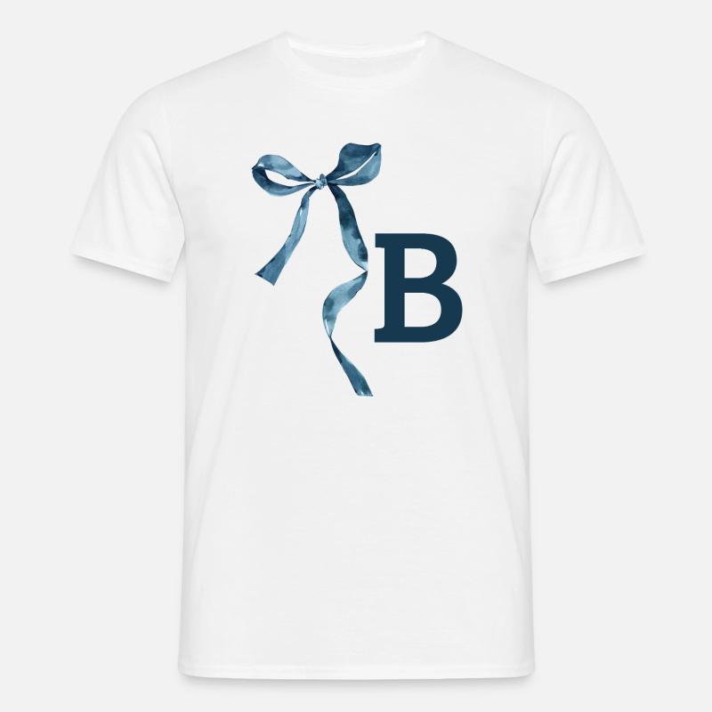 Monogramm b Geschenkidee - Männer T-Shirt - Weiß