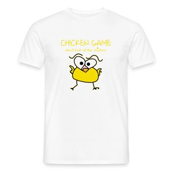 chicken game fun - Men's T-Shirt - white - Front - AI Model Male 178 dark (178cm)