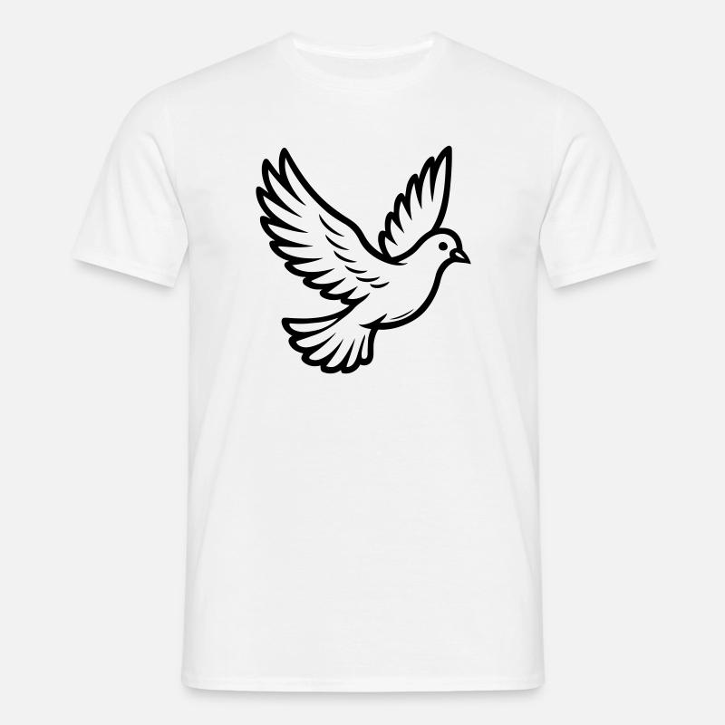Taube Vogel - Männer T-Shirt - Weiß