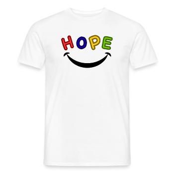 HOPE - Männer T-Shirt - Weiß - Vorne - AI Model Male 178 dark (178cm)