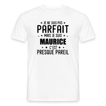 Mauritius: authentic, imperfect, top, perfection - Men's T-Shirt - white - Front - AI Model Male 178 dark (178cm)