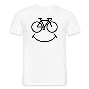 Bike Cycling Bicycle MTB BMX Sport - Men's T-Shirt - white - Front - AI Model Male 178 dark (178cm)