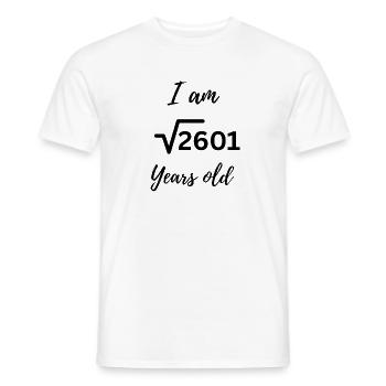 √2601 – 51 years old and full of life - Men's T-Shirt - white - Front - AI Model Male 178 dark (178cm)