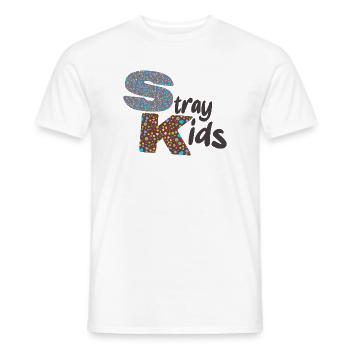 Texte des enfants errants - T-shirt homme - blanc - Devant - AI Model Male 178 dark (178cm)