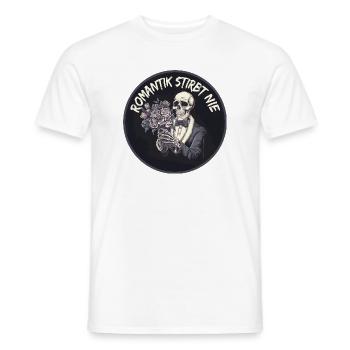 Liebe bis in den Tod – Gothic Skull Design - Männer T-Shirt - Weiß - Vorne - AI Model Male 178 dark (178cm)