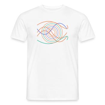 Abstract wave design - Men's T-Shirt - white - Front - AI Model Male 178 dark (178cm)