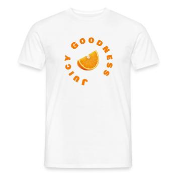 T-shirt rétro Citrus Vibe - T-shirt homme - blanc - Devant - AI Model Male 178 dark (178cm)