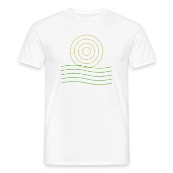 Abstraktes Sonnensymbol und Linien - Männer T-Shirt - Weiß - Vorne - AI Model Male 178 dark (178cm)