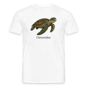 Motif de tortue de mer Cheloniidae - T-shirt homme - blanc - Devant - AI Model Male 178 dark (178cm)