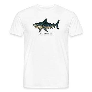Galeocerdo cuvier tiger shark design - Men's T-Shirt - white - Front - AI Model Male 178 dark (178cm)