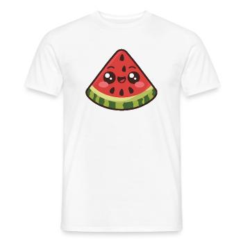 Mignonne tranche de pastèque - T-shirt homme - blanc - Devant - AI Model Male 178 dark (178cm)
