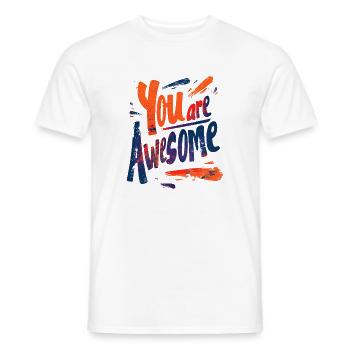 Tu es incroyable - T-shirt homme - blanc - Devant - AI Model Male 178 dark (178cm)