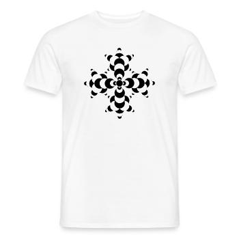 Fraktales Molekül Kornkreis - Männer T-Shirt - Weiß - Vorne - AI Model Male 178 dark (178cm)
