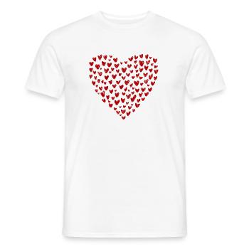 Heart Collection: Love in Red - Men's T-Shirt - white - Front - AI Model Male 178 dark (178cm)