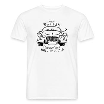 GB Classic Cars Driver Club - Männer T-Shirt - Weiß - Vorne - AI Model Male 178 dark (178cm)