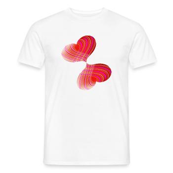 Hearts in Love | Couple | Love | Gift - Men's T-Shirt - white - Front - AI Model Male 178 dark (178cm)