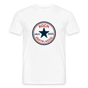 Koch Classic Retro Badge - Men's T-Shirt - white - Front - AI Model Male 178 dark (178cm)