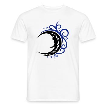 Mystical moon in tribal style - Men's T-Shirt - white - Front - AI Model Male 178 dark (178cm)