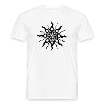 Sonne Tribal Ornament Design - Männer T-Shirt - Weiß - Vorne - AI Model Male 178 dark (178cm)
