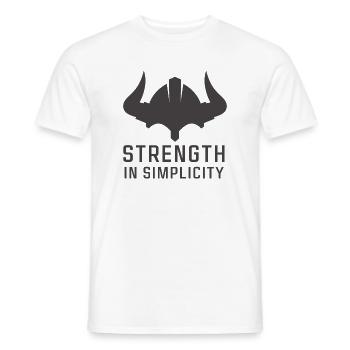 Shield of Power Emblem Design - Men's T-Shirt - white - Front - AI Model Male 178 dark (178cm)