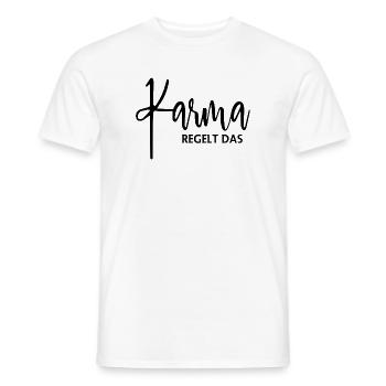 Karma Governs Yoga - Men's T-Shirt - white - Front - AI Model Male 178 dark (178cm)