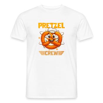 Bretzel Pretzel Bäcker mit Lächeln - Männer T-Shirt - Weiß - Vorne - AI Model Male 178 dark (178cm)