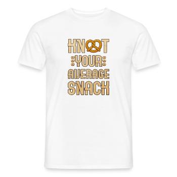 Humorvoller Snack-Witz auf Holzoptik - Männer T-Shirt - Weiß - Vorne - AI Model Male 178 dark (178cm)