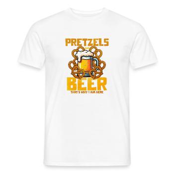 Pretzel Bier Liebe Design - Männer T-Shirt - Weiß - Vorne - AI Model Male 178 dark (178cm)